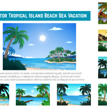 Beach Sea Illustrations Templates 215396
