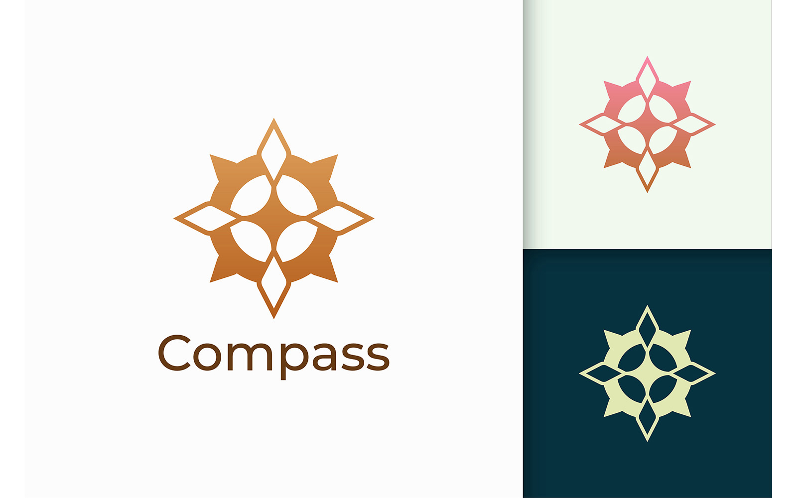 Compass Logo in Modern and Luxury Style Represent Outdoor