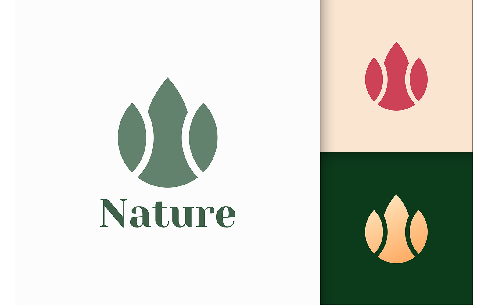 Abstract Flower Logo in Luxury Style for Health and Cosmetic