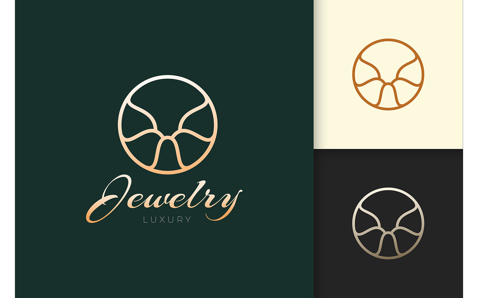 Jewelry Logo in Elegant and Luxury Shape for Beauty