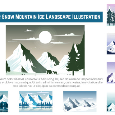 Snow Mountain Illustrations Templates 215808