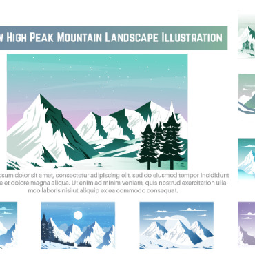 Pine Peak Illustrations Templates 215813