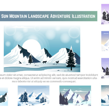 Snow Mountain Illustrations Templates 215816