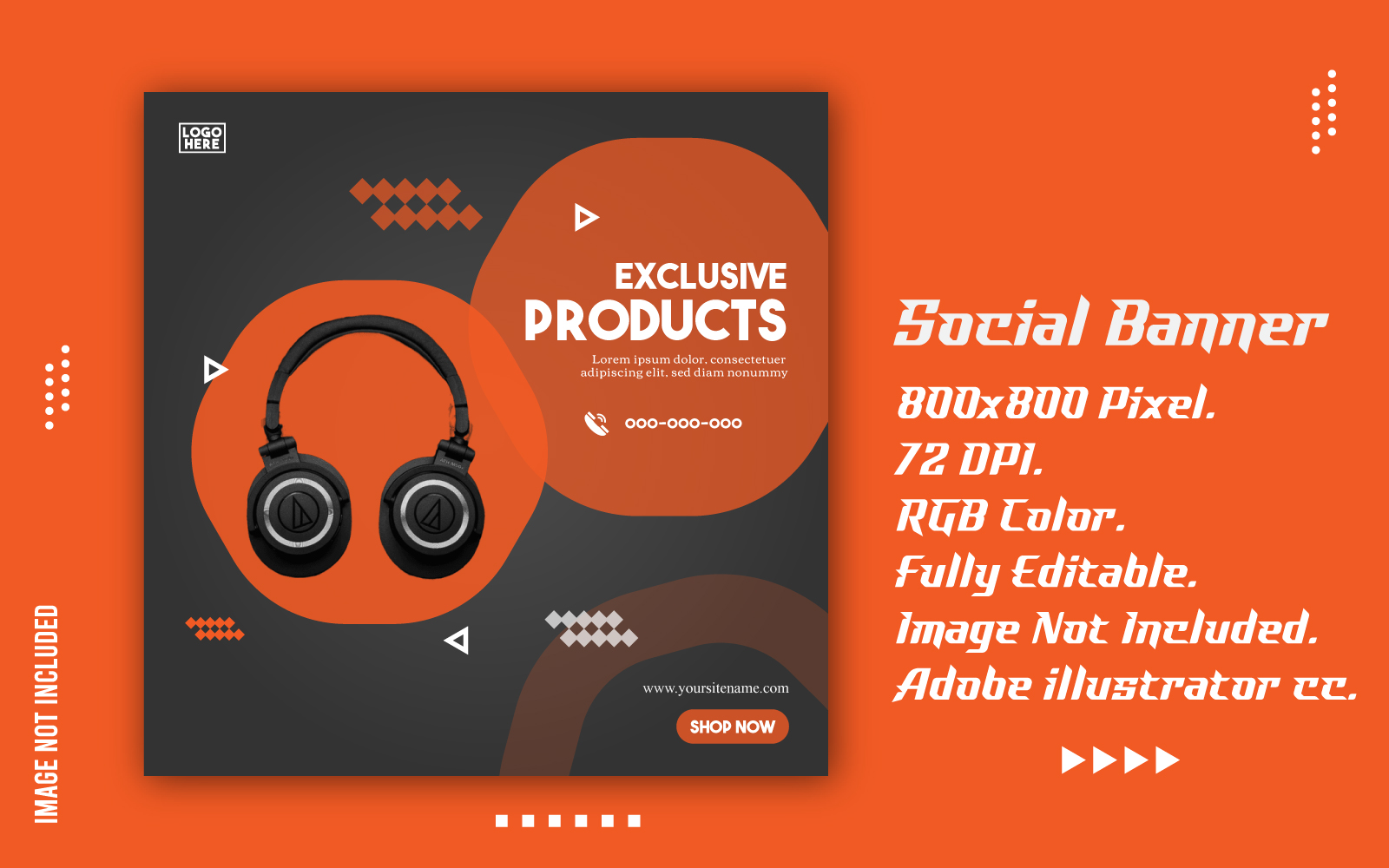 Social Media Promotional Vector Banner