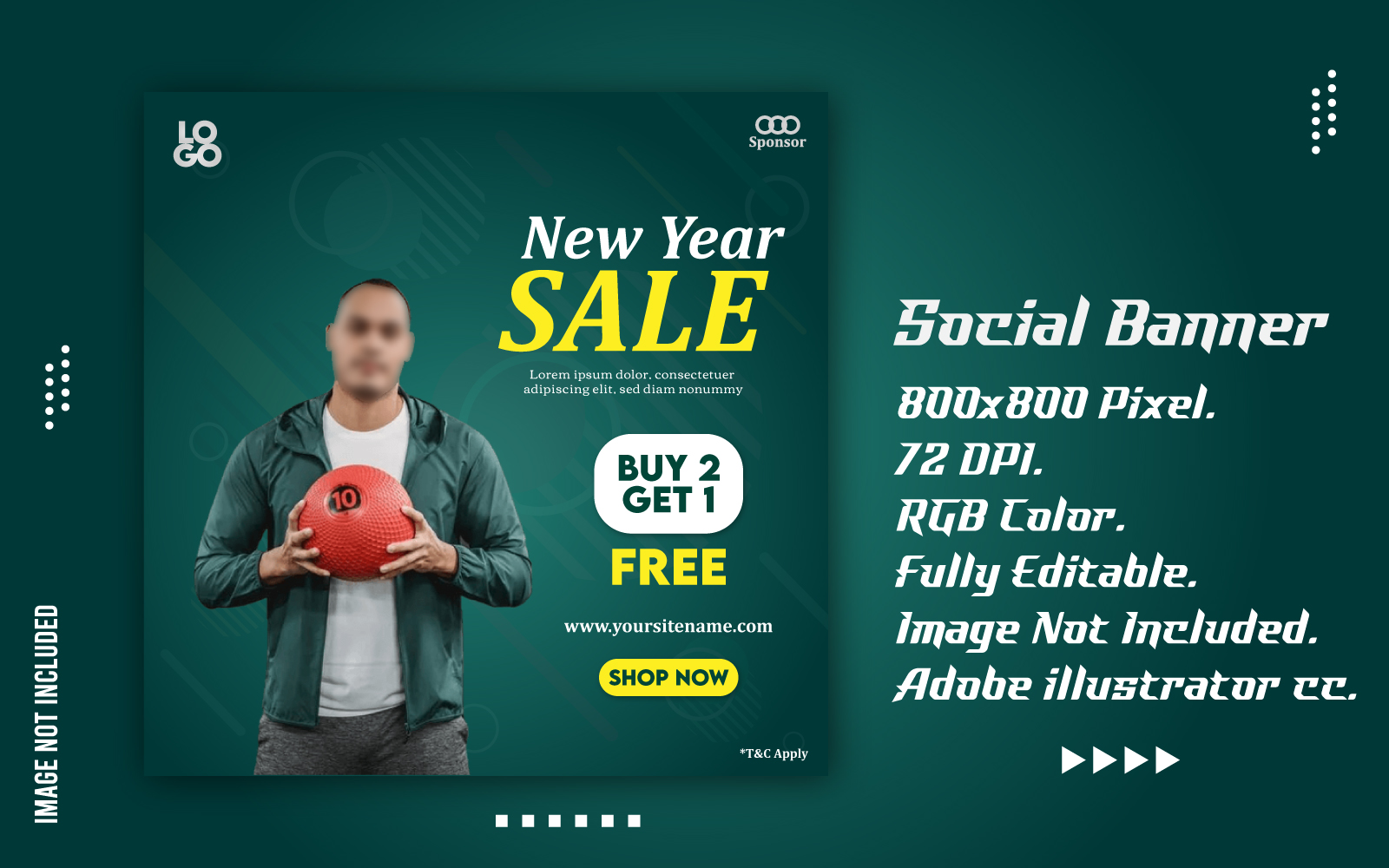 New Year Promotional Sale Banner Template