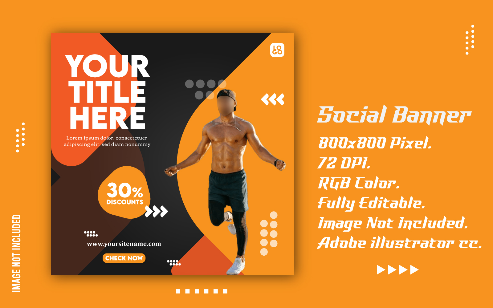 Gym Ads Promotional Social Media Banner