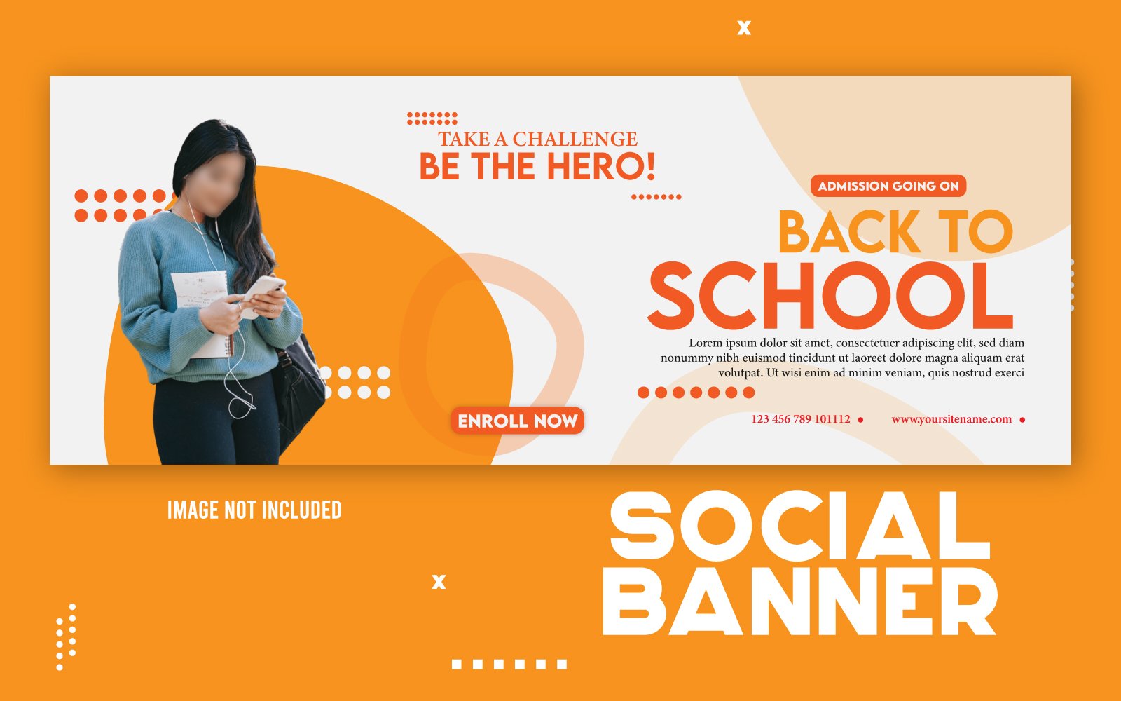 Back To School Vector Web Banner Template