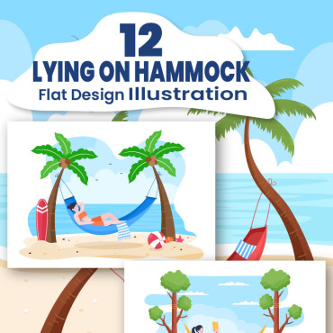 Lying Summer Illustrations Templates 215925