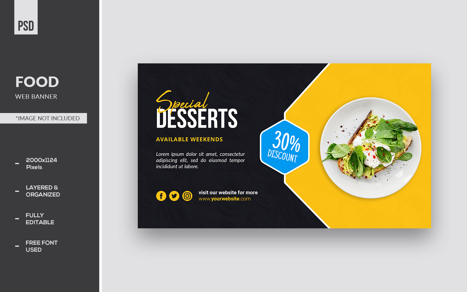 Special Desserts Web Banner Templates