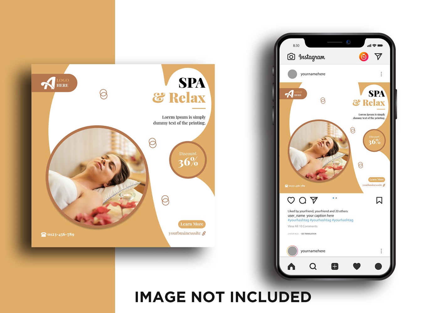 Beauty And Spa Social Media Post Template