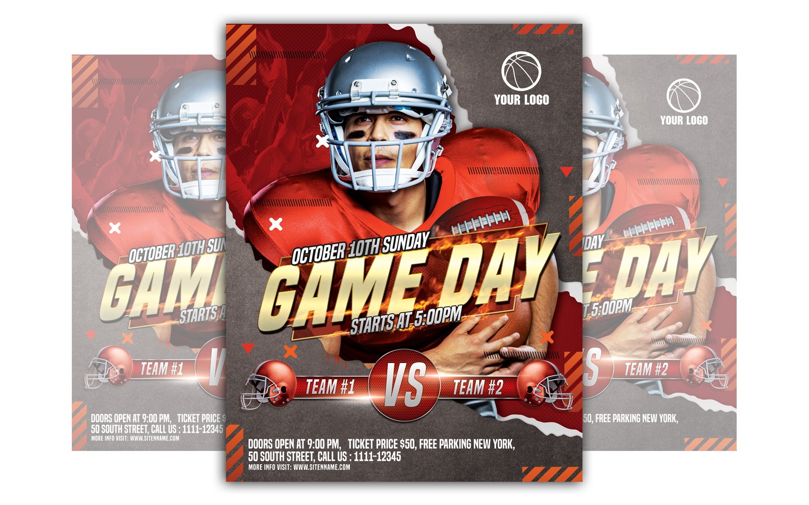 Professional American Football Flyer Template
