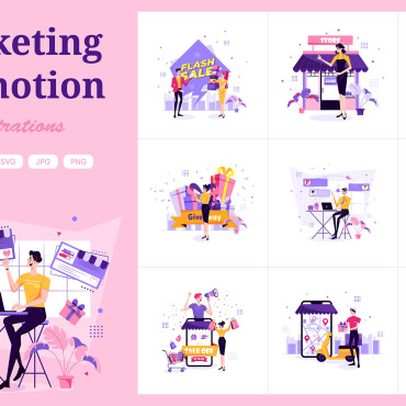 Marketing Promotion Illustrations Templates 216103