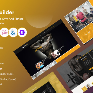 Building Fitness Responsive Website Templates 216159