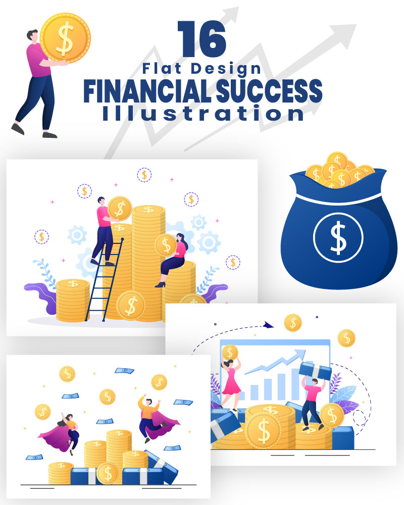 16 Investment Financial Success Freedom Illustration