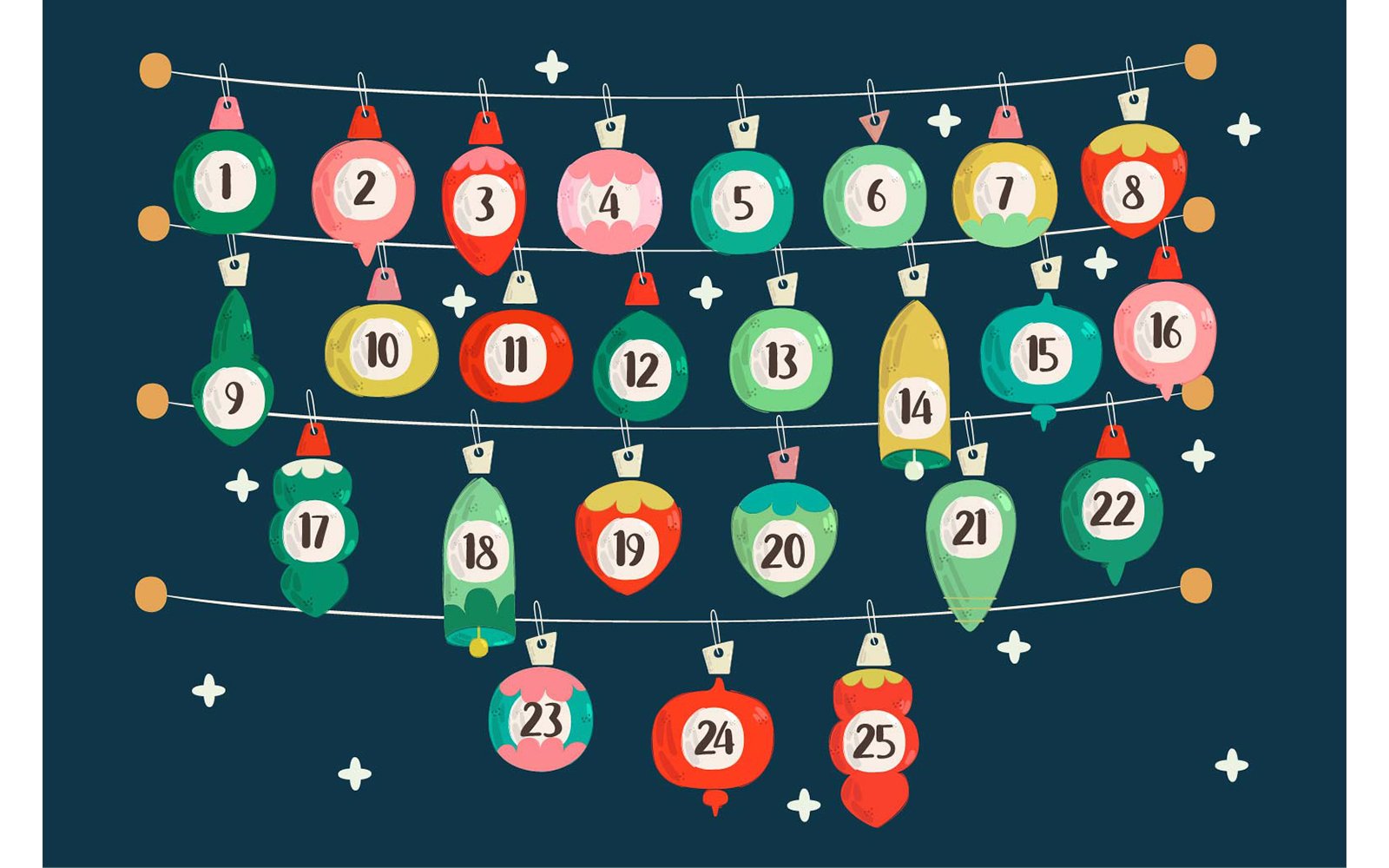 Advent Calendar Christmas Illustration
