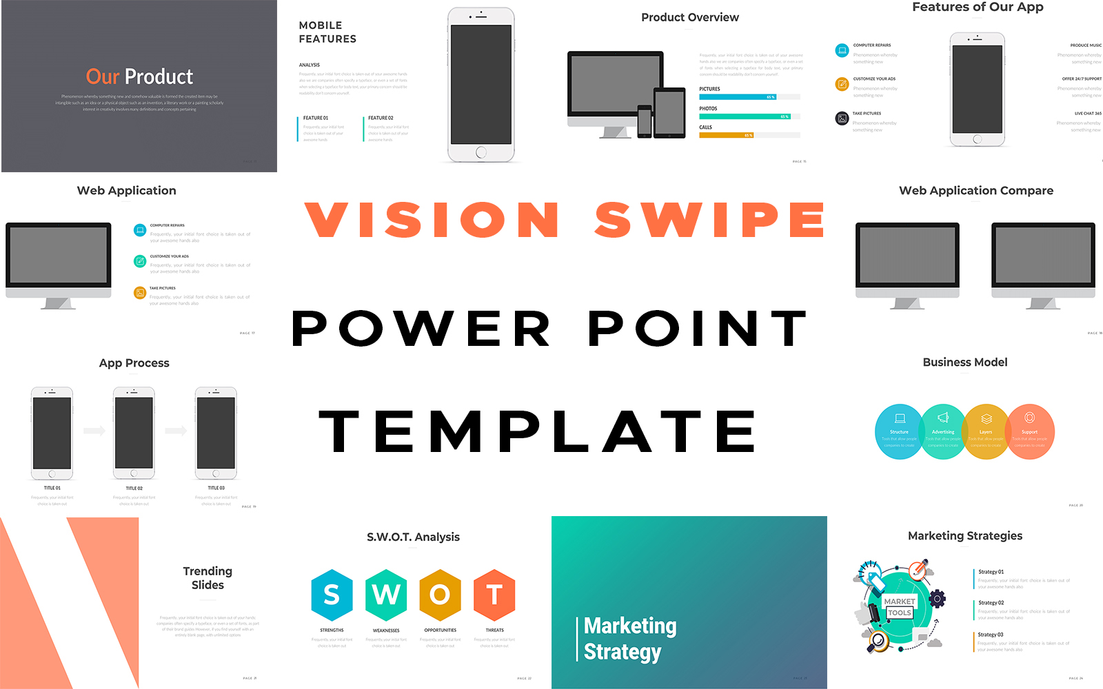 Visionswipe Infographic presentation - PowerPoint Template