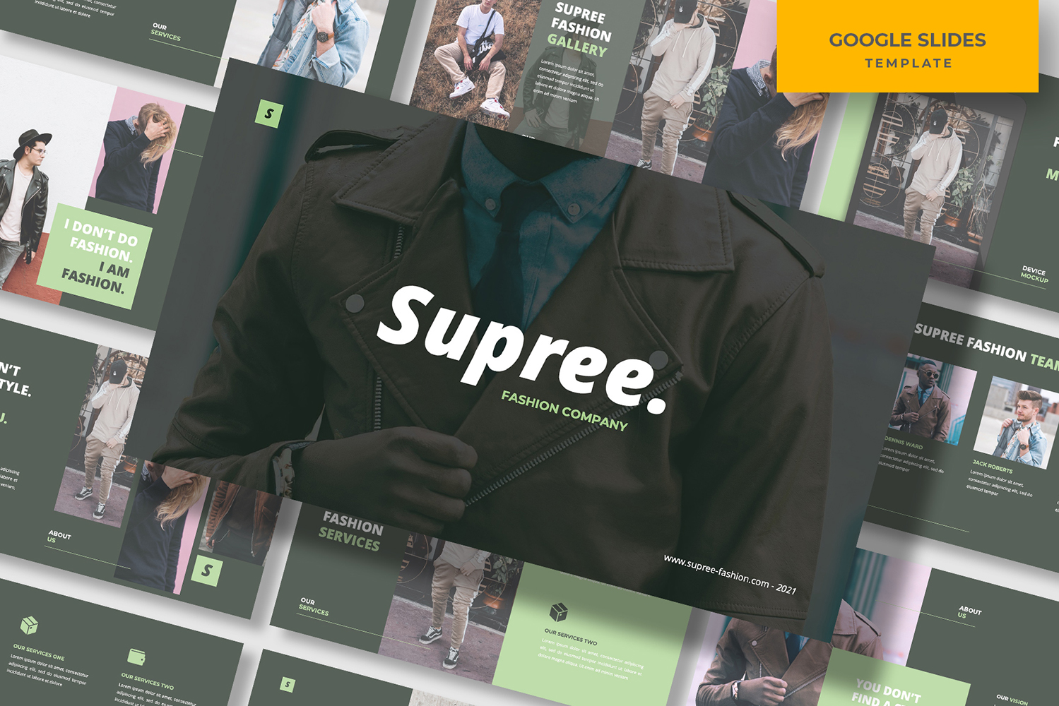 Supree - Men's Fashion Google Slides Template