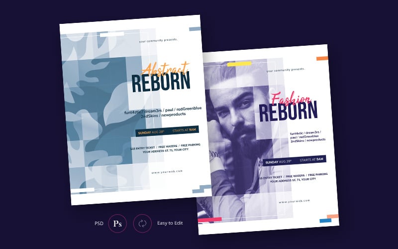 Reborn - PSD Templates for Flyers