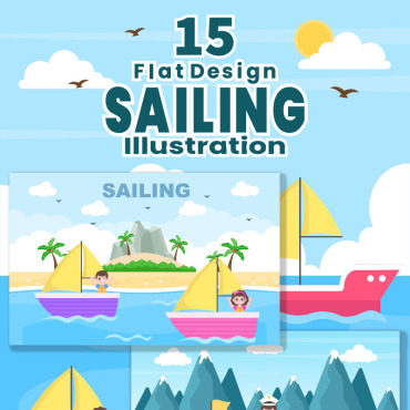 Boat Sea Illustrations Templates 216454