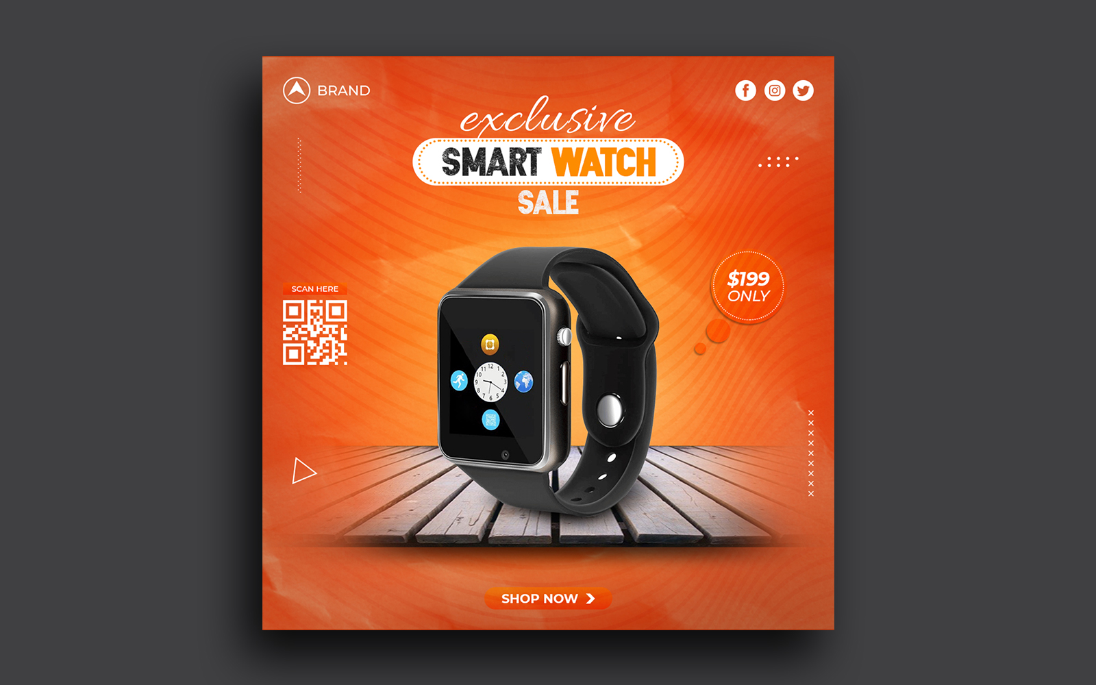 Watch Sale Social Media Post Instagram Post Template