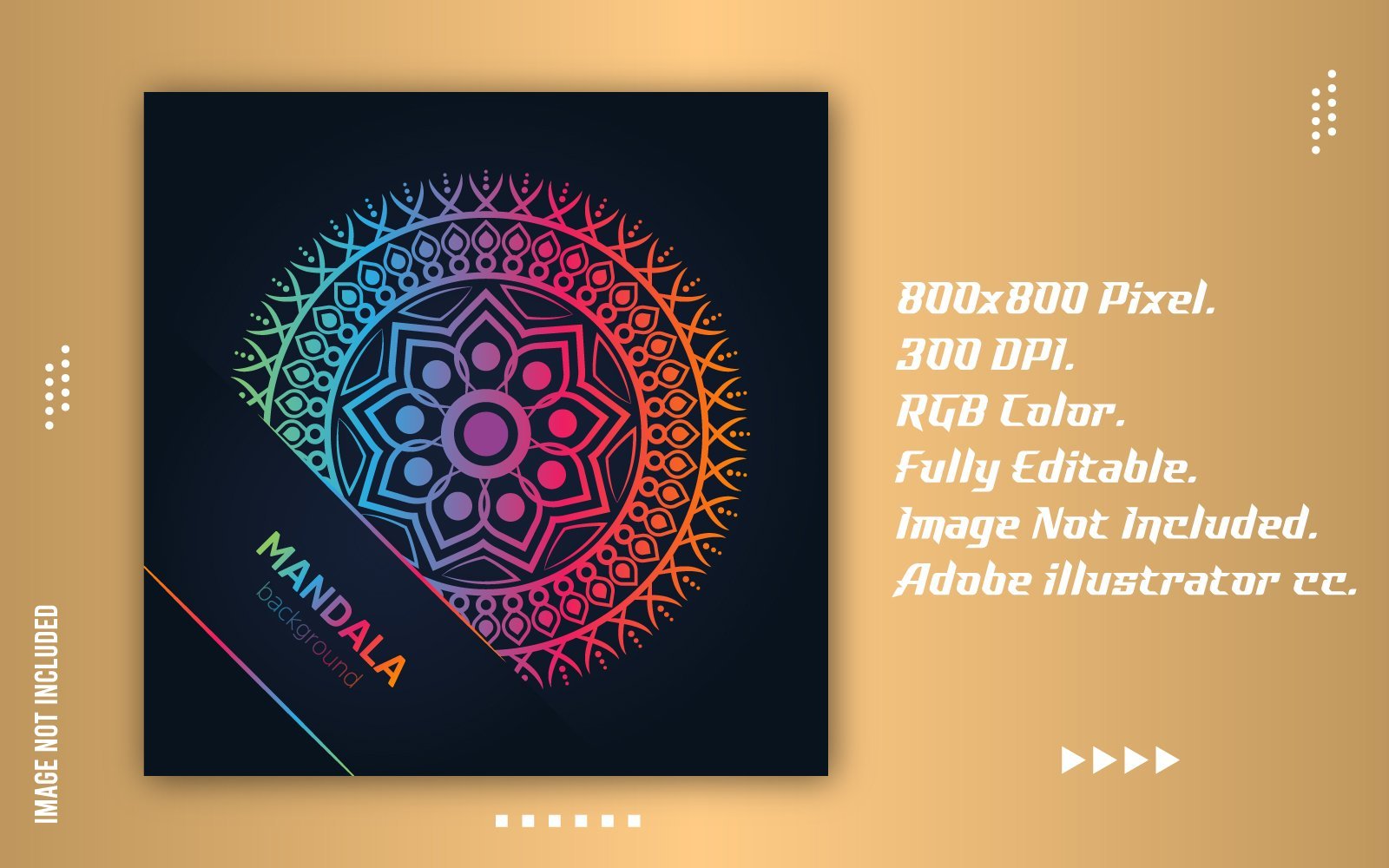 Coloring Gradient Mandala Pattern Template