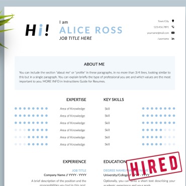 Light Resume Resume Templates 216615