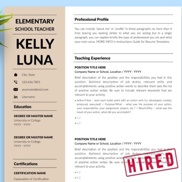 For Teachers Resume Templates 216619