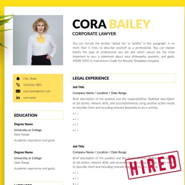 Cv Attorney Resume Templates 216627