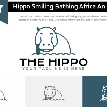 Hippo Smiling Logo Templates 216694