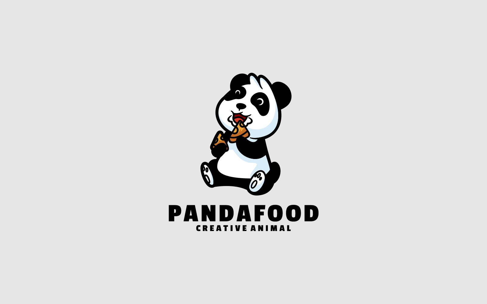 Panda Food Simple Mascot Logo