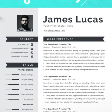 Template Clean Resume Templates 216726