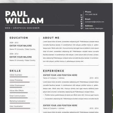 Template Clean Resume Templates 216741
