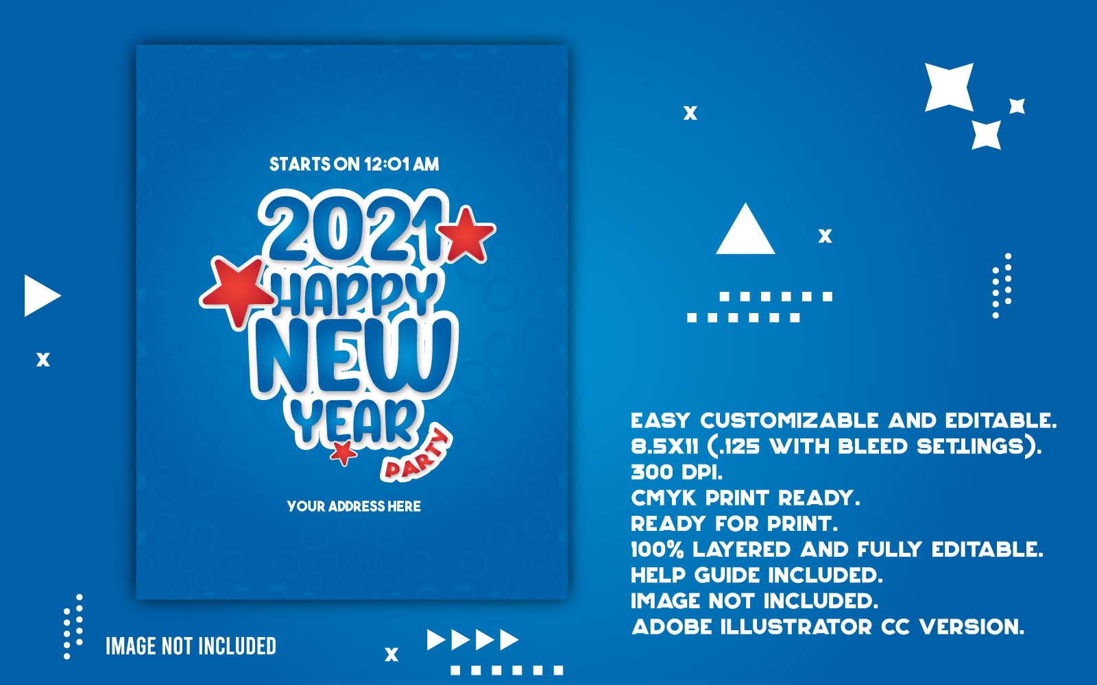 New Year Party Celebration Flyer Template