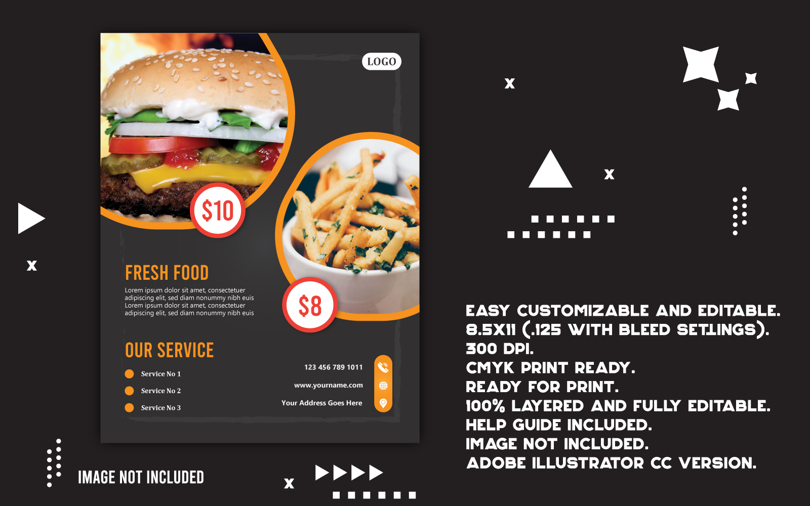 Creative Food Sale Promotional Flyer Template