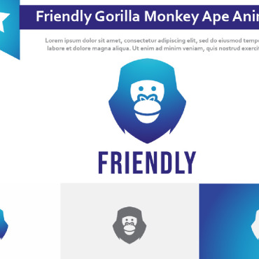 Gorilla Smiling Logo Templates 216801