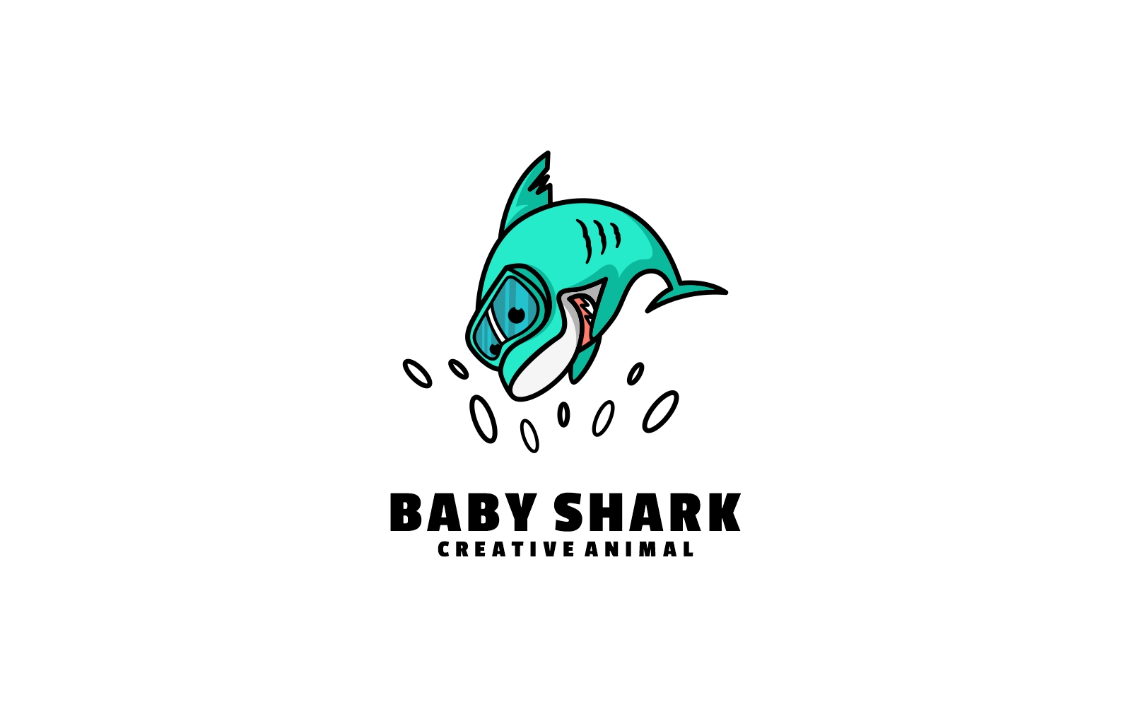 Baby Shark Simple Mascot Logo