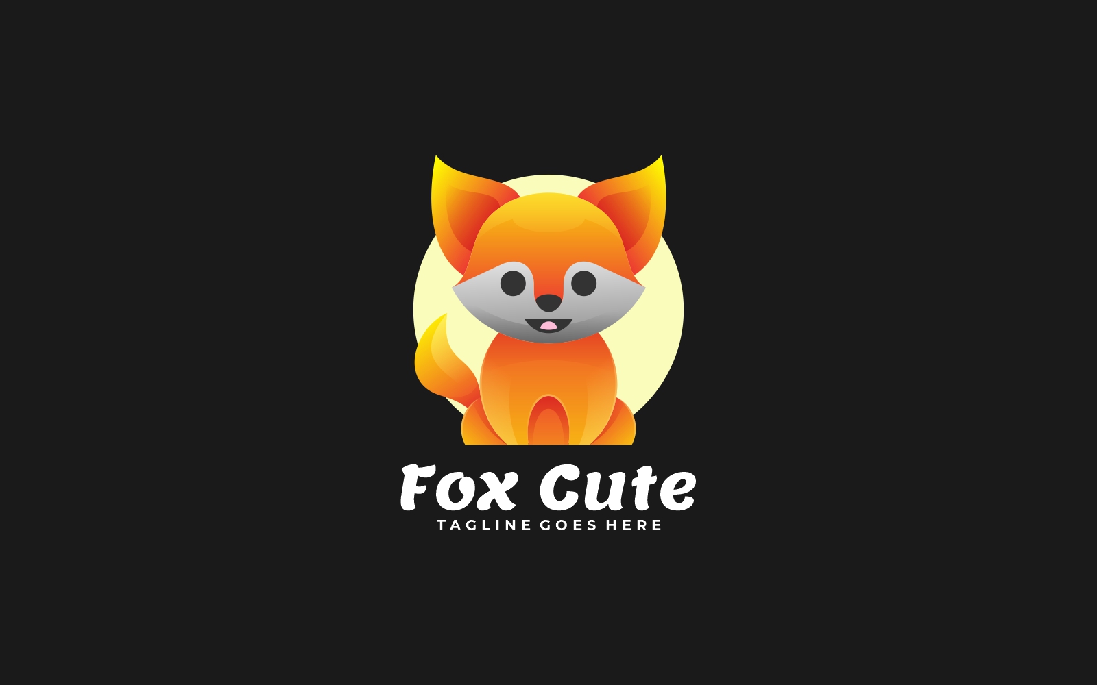 Fox Cute Gradient Logo Style