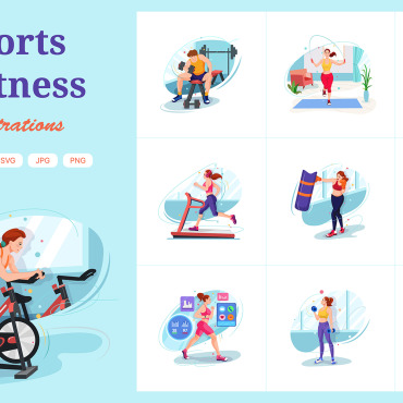 Athletic Equipment Illustrations Templates 216891