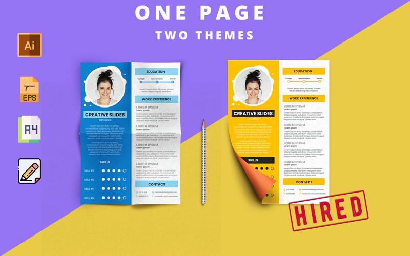 Creative Slides - Modern Minimalistic CV Resume Template