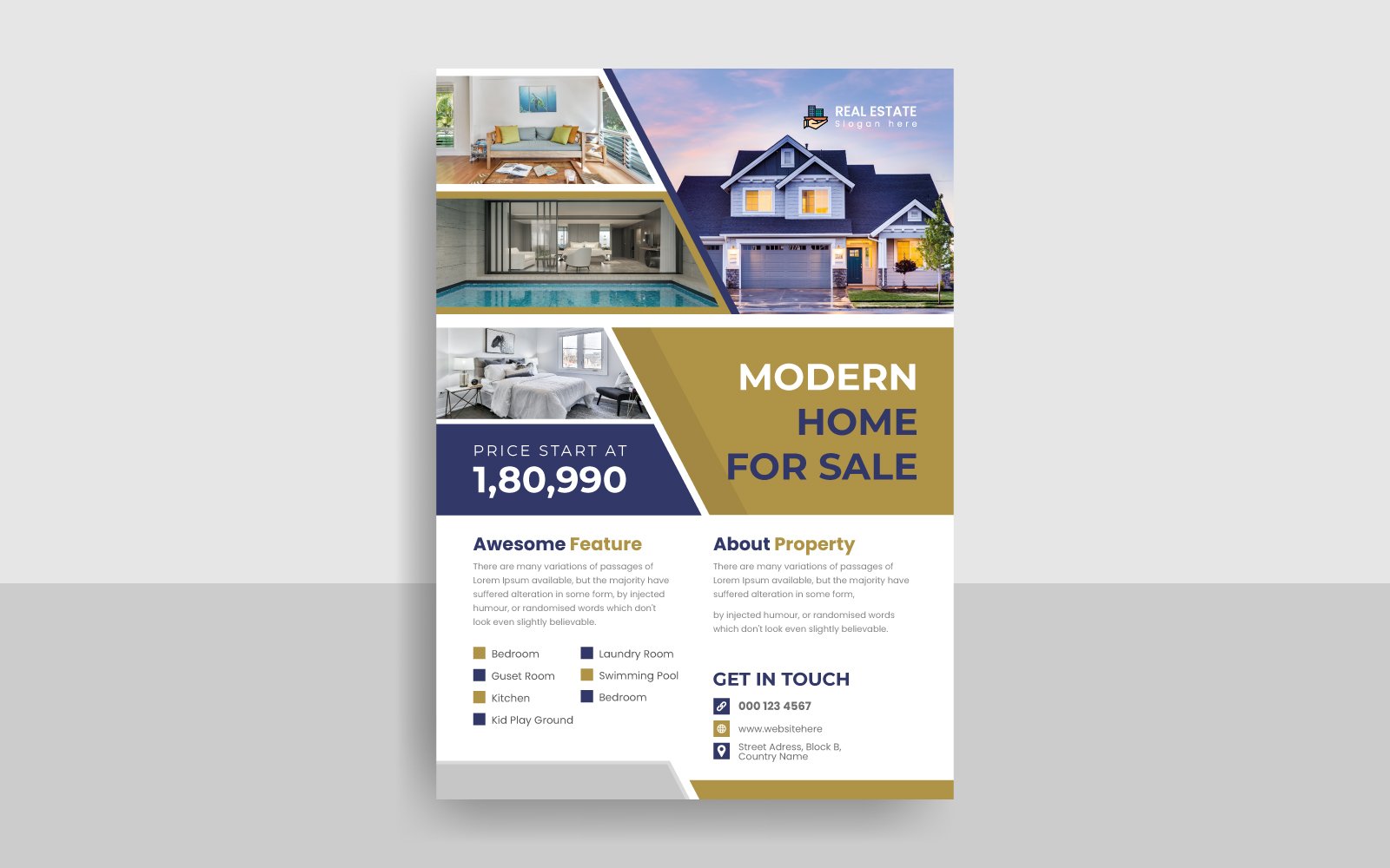 Real Estate Flyer Template Design