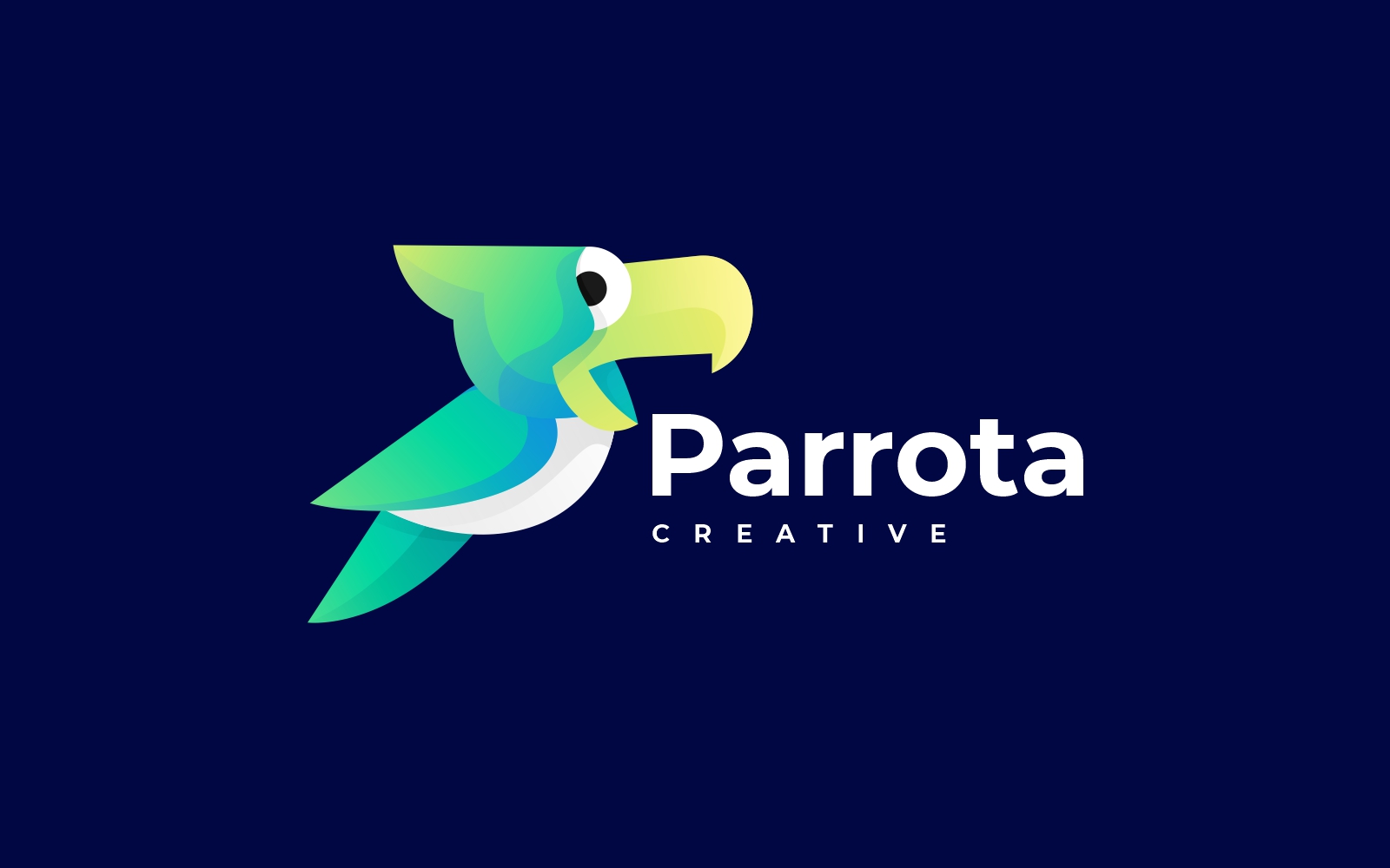 Vector Parrot Gradient Logo Template