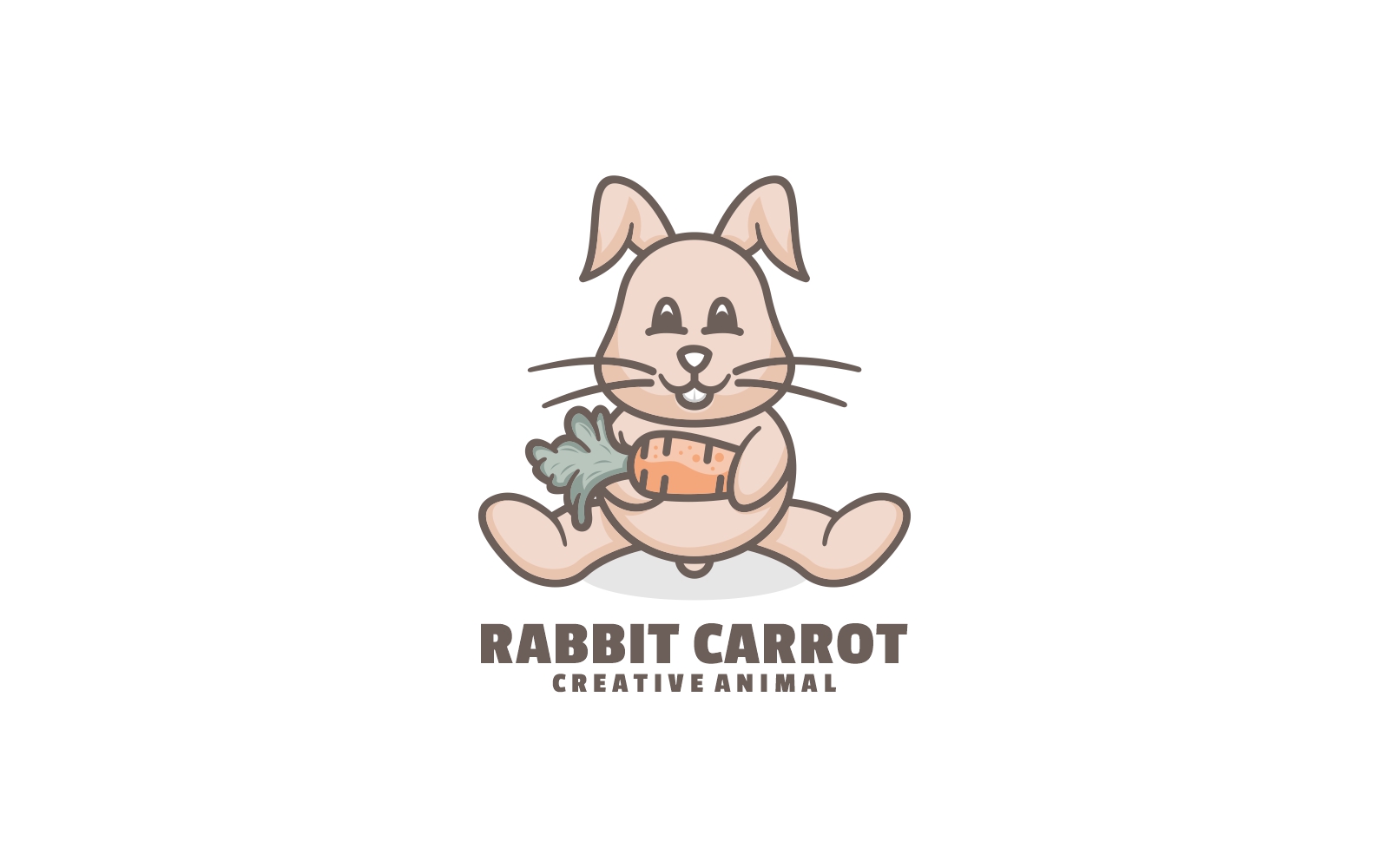 Vector Rabbit Simple Mascot Logo Style
