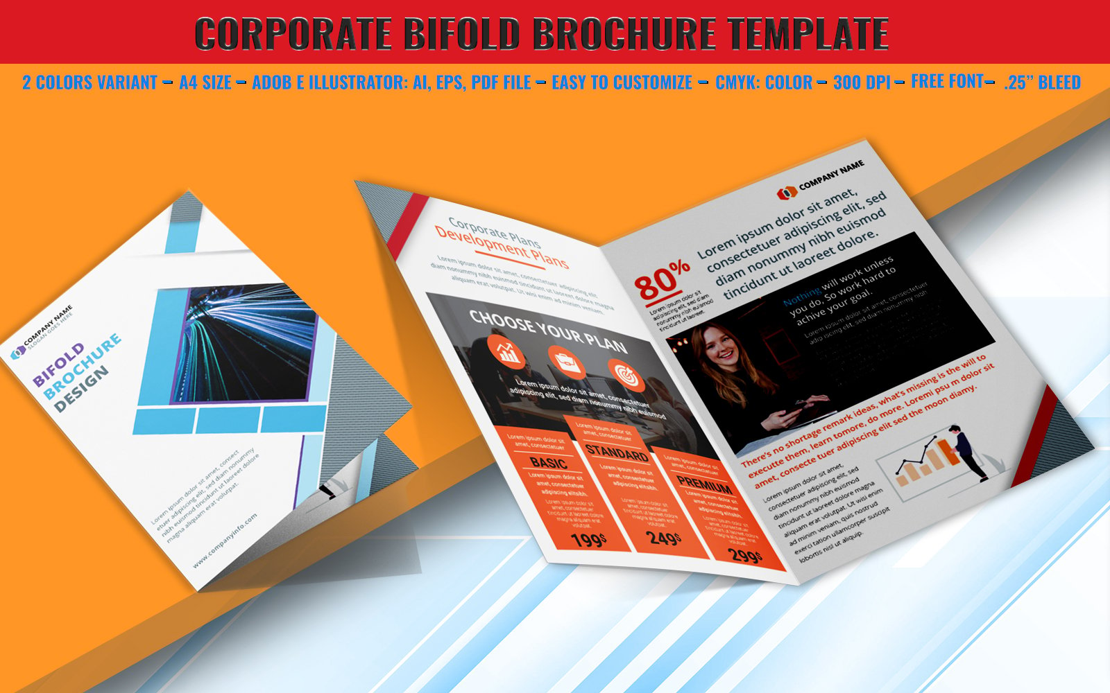 Modern Bifold Brochure Template