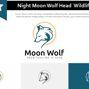 Moon Wolf Logo Templates 217053