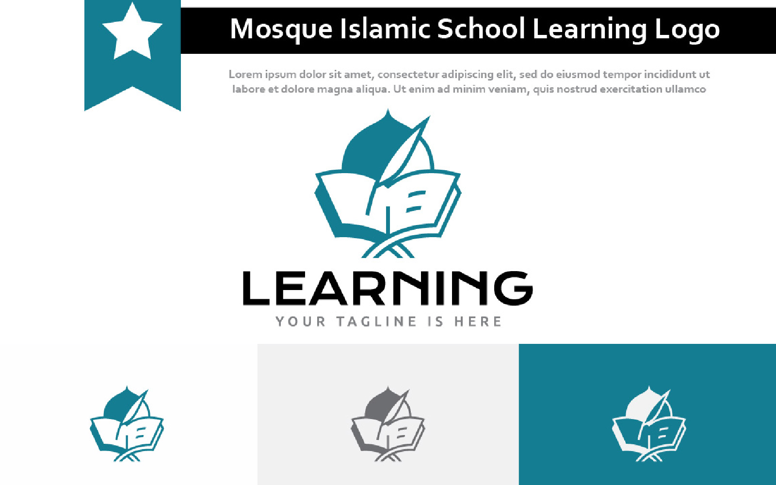 Islamic Education Vector Logo Design. Stock Vector - Illustration of  arabic, association: 199515282