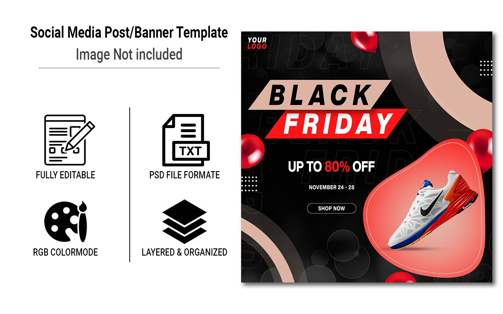 Black Friday Promotional Post for Social Media