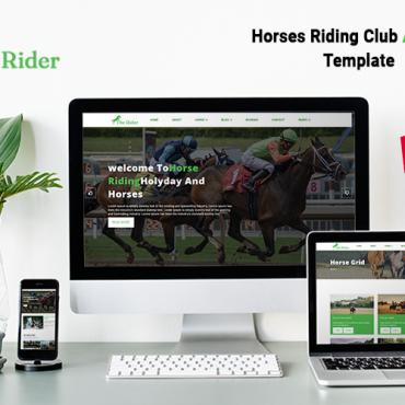 Riding Horses Responsive Website Templates 217426