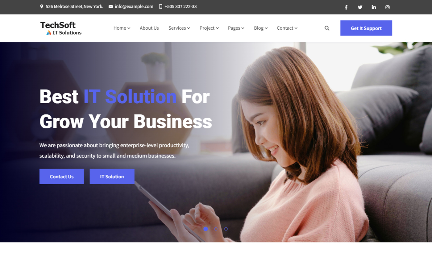 TechSoft - IT Solutions & Business Services Website Template