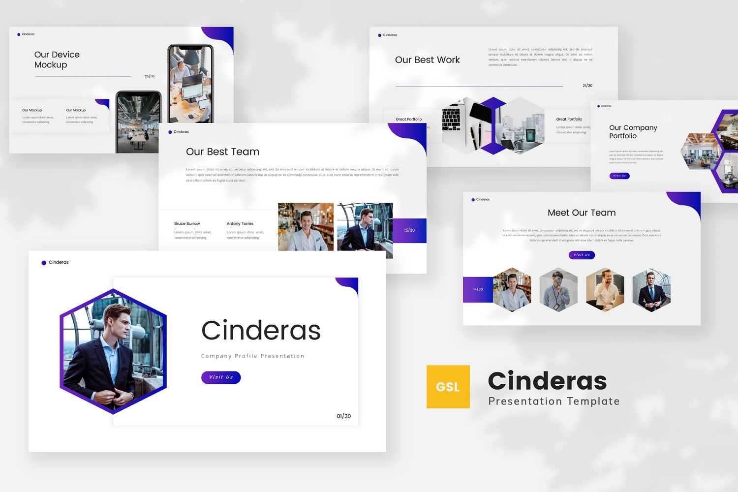 Cinderas — Company Profile Google Slides Template