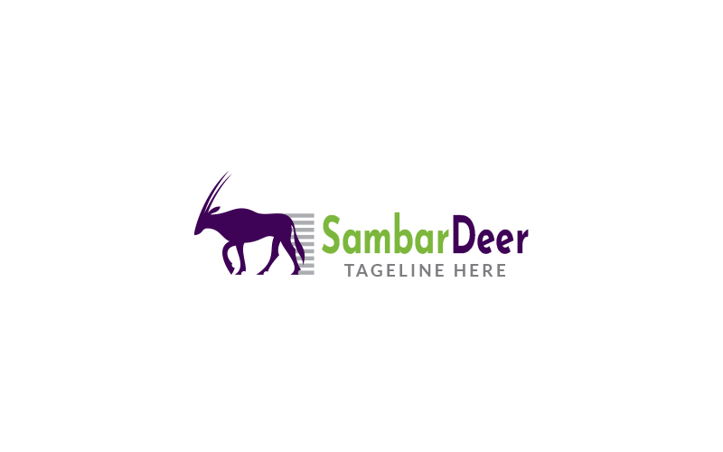 Sambar Deer Logo Design Template
